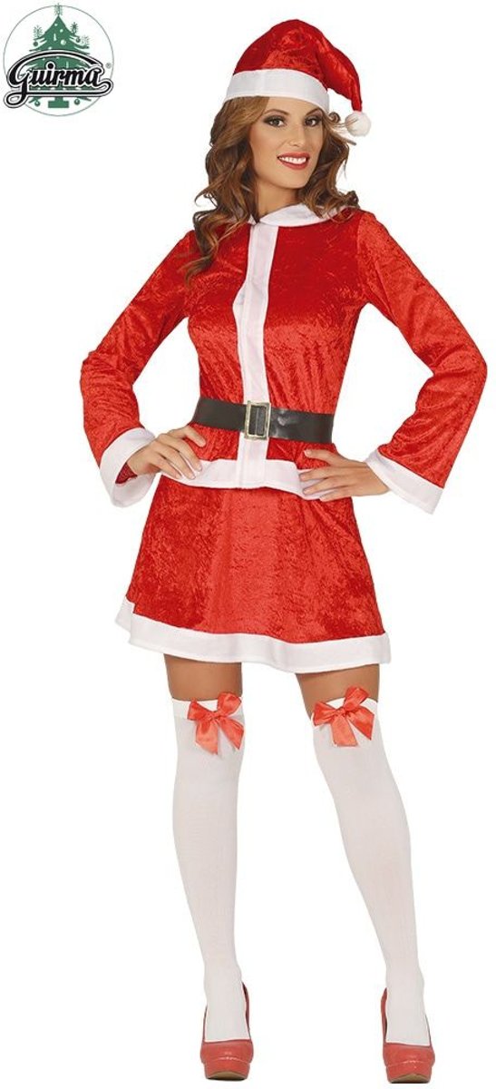 Kerst & Oud & Nieuw Kostuum | Spannende Kerstvrouw Saskia Kostuum | Maat 42-44 | Kerst | Verkleedkleding